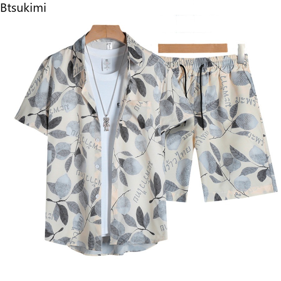 Street Fashion Outfit For Men - ชุดเสื้อยืดแขนสั้นพิมพ์ลาย 3 มิติ สำหรับผู้ชาย แฟชั่นฤดูร้อน สไตล์ลำลอง