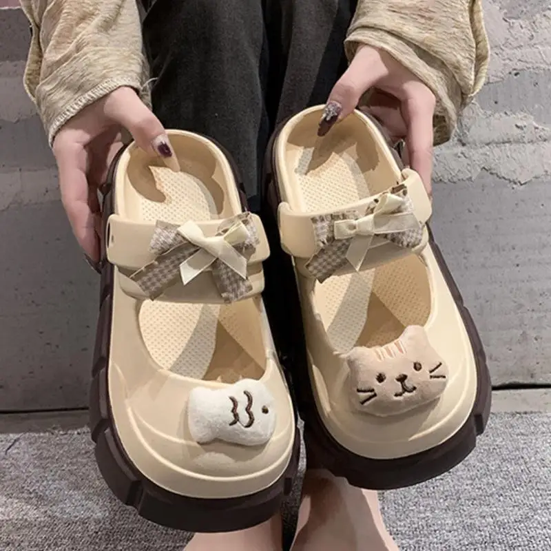 รองเท้าแตะแฟชั่นลายแมวและปลา D - Korean Street Fashion Female บทวิจารณ์และราคา