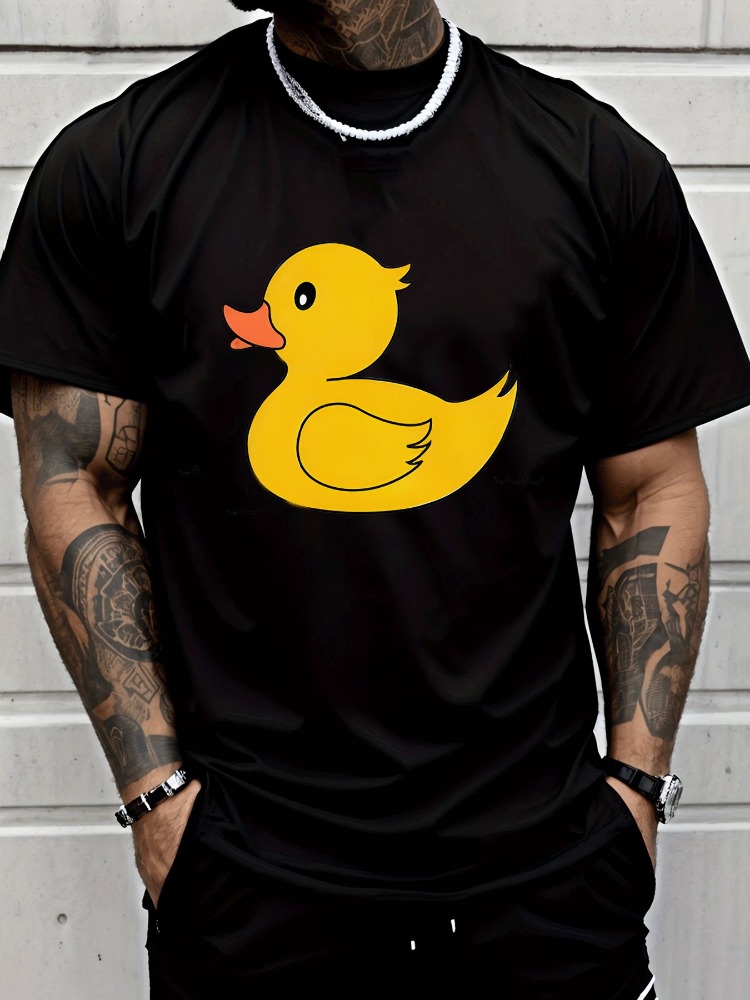 เสื้อยืดฤดูร้อนผู้ชายสีดำ พิมพ - Street Fashion Outfit For Men บทวิจารณ์และราคา