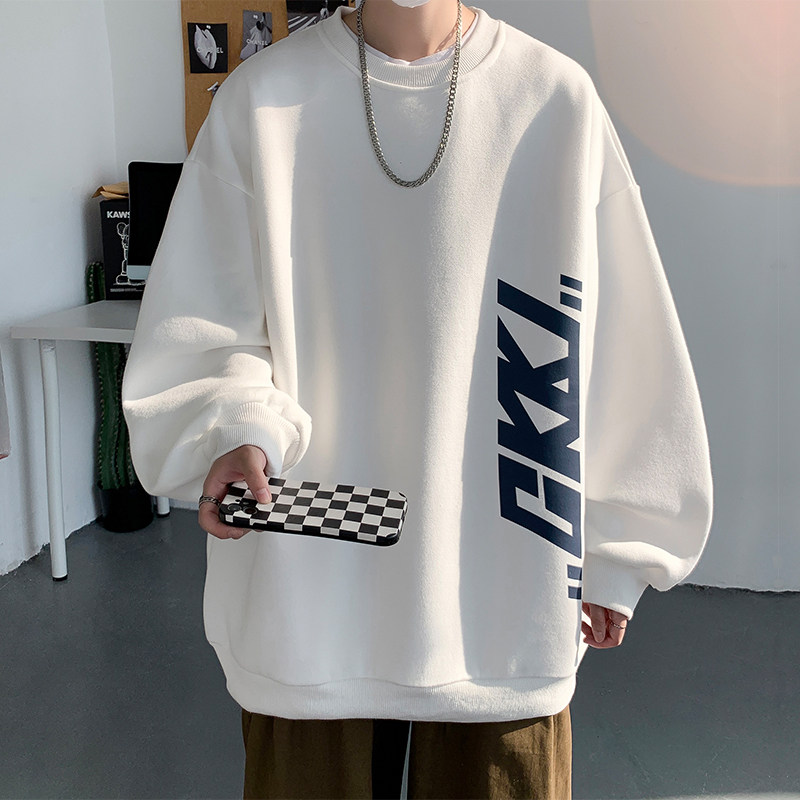 เสื้อฮู้ดแขนยาวคอกลมพิมพ์ลายด้ - Street Fashion Style บทวิจารณ์และราคา