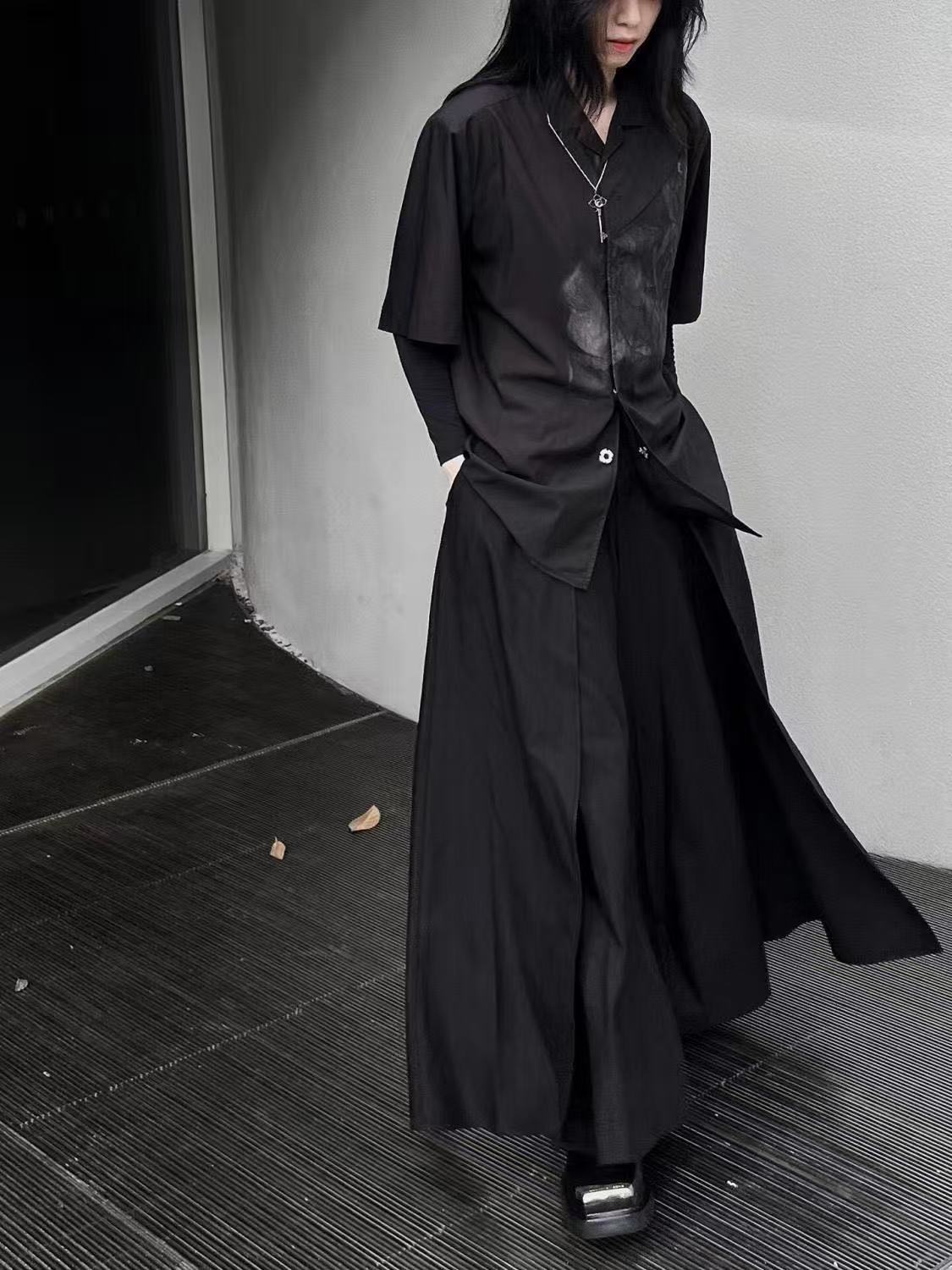 Cool สีดําใหม่สไตล์จีนเครื่องแ - Street Fashion Outfit For Men บทวิจารณ์และราคา