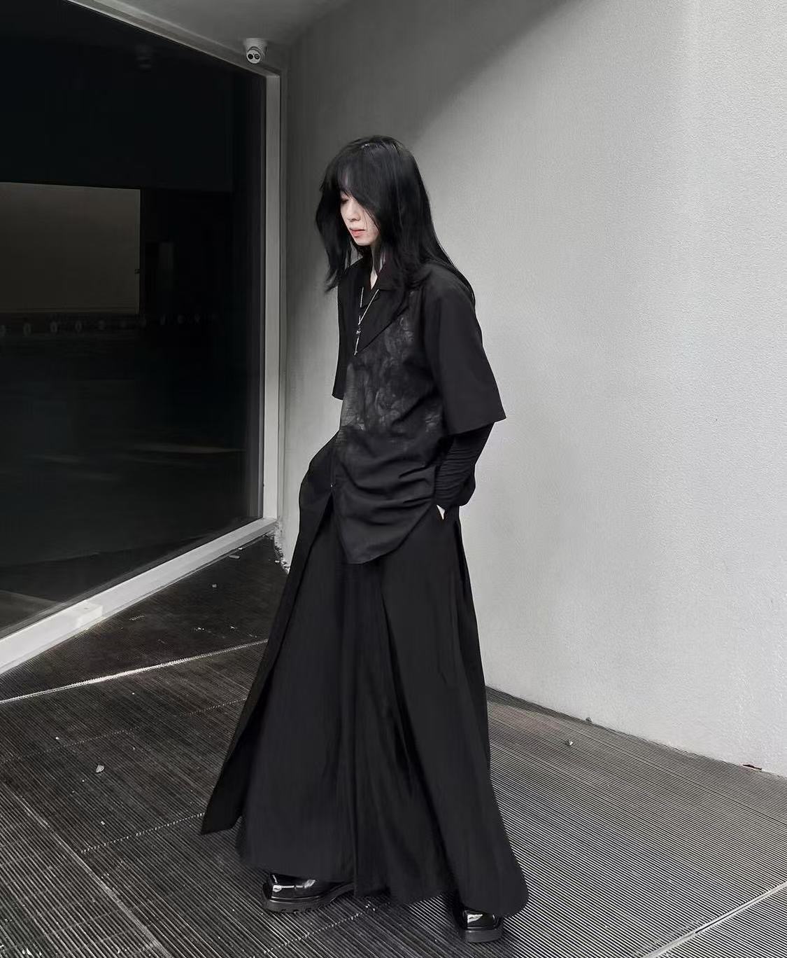 Cool สีดําใหม่สไตล์จีนเครื่องแ - Street Fashion Outfit For Men บทวิจารณ์และราคา