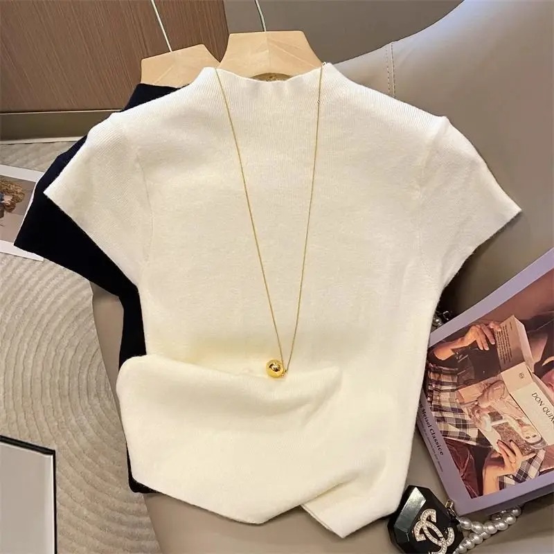เสื้อไหมพรมคอเต่าครึ่งตัวสำหรั - Korean Street Fashion Female บทวิจารณ์และราคา