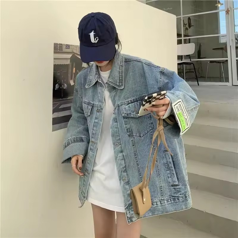 2025 ใหม่แฟชั่น DENIM แจ็คเก็ต - Korean Street Fashion Female บทวิจารณ์และราคา