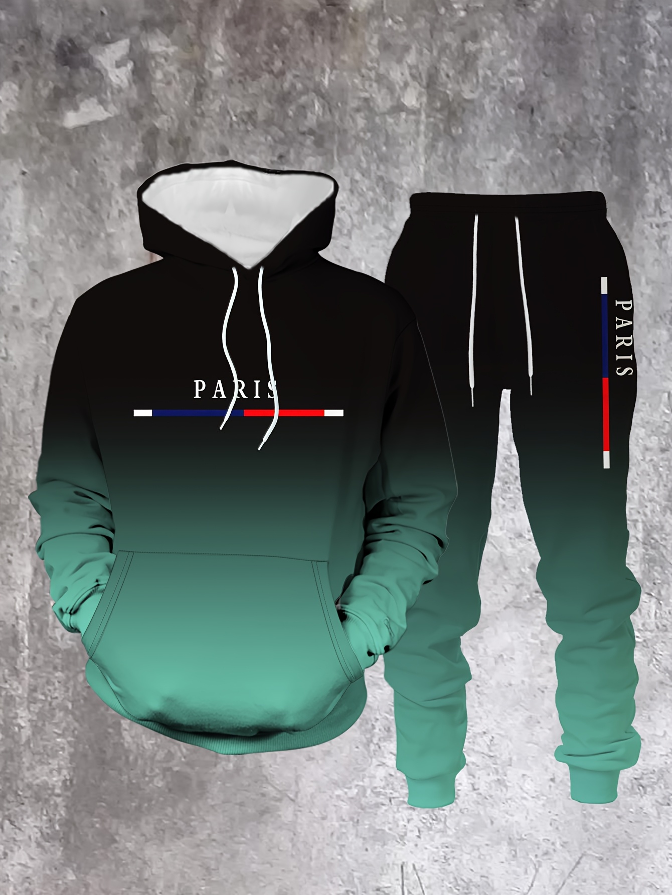 ชุดวอร์มลายไล่สีสไตล์ปารีส แฟช - Street Fashion Outfit For Men บทวิจารณ์และราคา