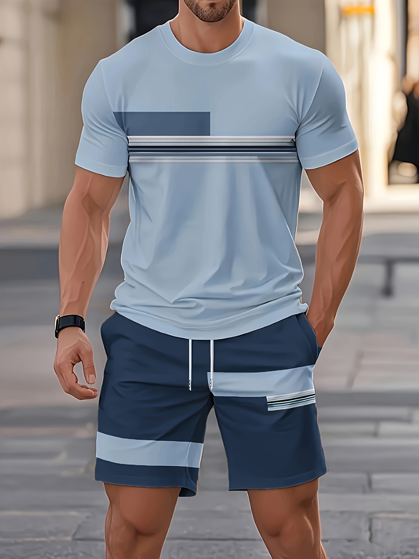 ฤดูร้อนชุดลำลองสำหรับบุรุษ O-ค - Street Fashion Outfit For Men บทวิจารณ์และราคา