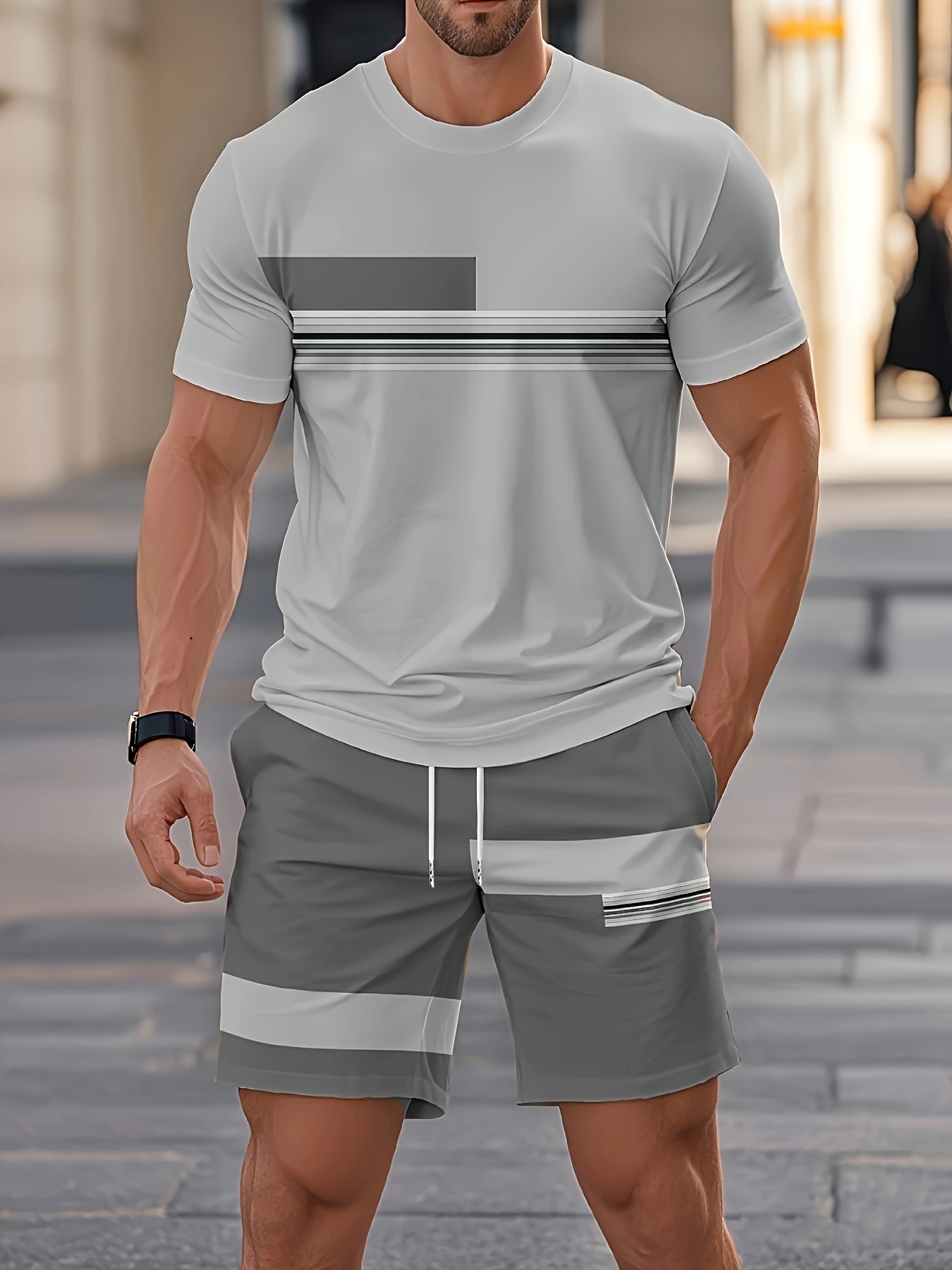 ฤดูร้อนชุดลำลองสำหรับบุรุษ O-ค - Street Fashion Outfit For Men บทวิจารณ์และราคา
