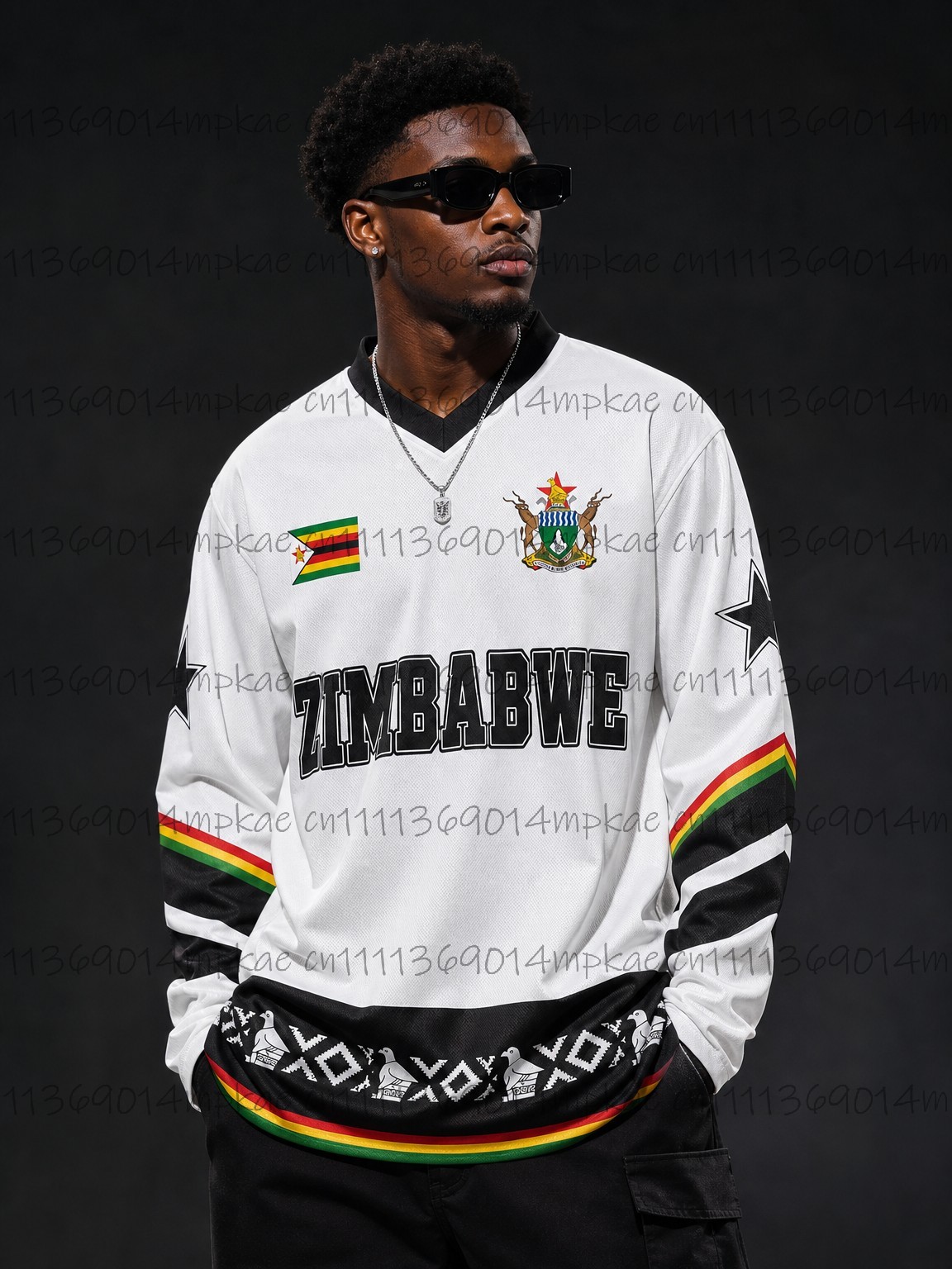 เสื้อยืดแขนยาวคอวีพิมพ์ลายสไตล - Street Fashion Style บทวิจารณ์และราคา